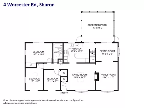 Floorplan - 4 Worcester Rd, Sharon, MA 02067 photo 1 of 1