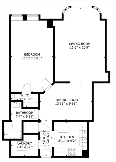 Floorplan - 4 Charlesgate E #604, Boston, MA 02215 photo 1 of 2