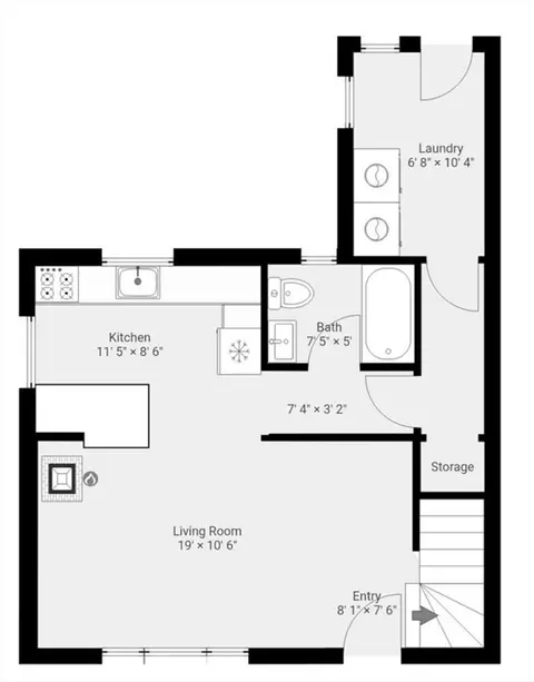 Floorplan - 12 Wright St #2, Stoneham, MA 02180 photo 1 of 2