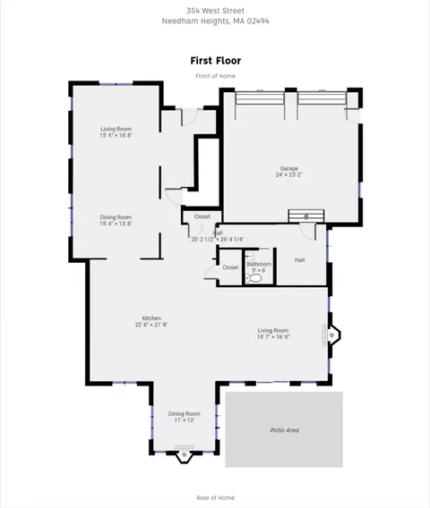 Floorplan - 354 West St, Needham, MA 02494 photo 1 of 4