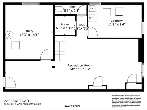 Floorplan - 72 Blake Rd, Brookline, MA 02445 photo 3 of 3