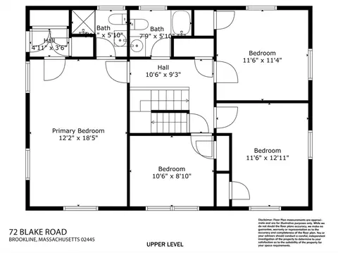 Floorplan - 72 Blake Rd, Brookline, MA 02445 photo 2 of 3