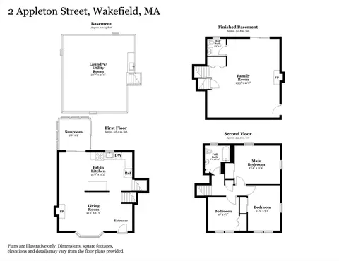 Floorplan - 2 Appleton Rd, Wakefield, MA 01880 photo 1 of 1