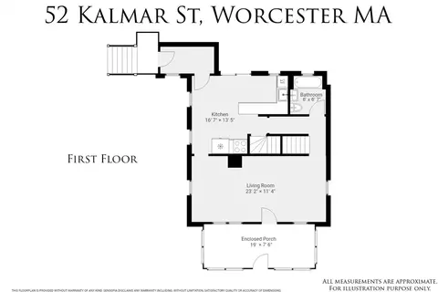 Floorplan - 52 Kalmar St, Worcester, MA 01606 photo 1 of 2