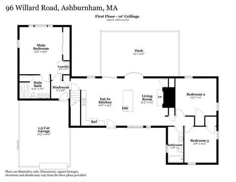 Floorplan - 96 Willard Rd, Ashburnham, MA 01430 photo 1 of 3
