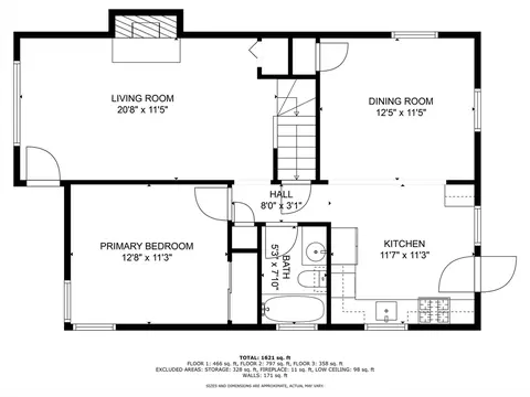 Floorplan - 155 Crane St, Dedham, MA 02026 photo 1 of 4