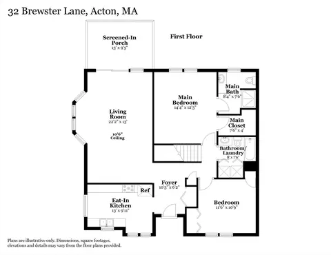 Floorplan - 32 Brewster Ln #32, Acton, MA 01720 photo 1 of 2