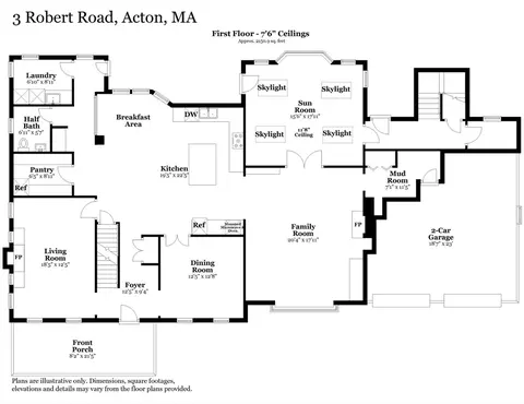 Floorplan - 3 Robert Rd, Acton, MA 01720 photo 1 of 3