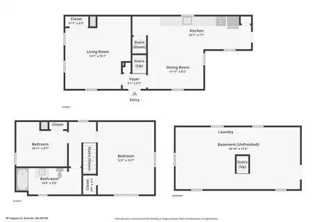 Floorplan - 7 Montrose St, Everett, MA 02149 photo 4 of 4
