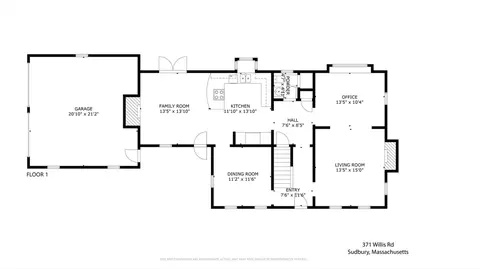 Floorplan - 371 Willis Rd, Sudbury, MA 01776 photo 1 of 3