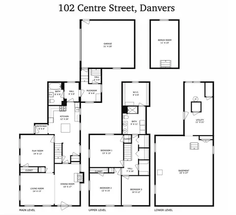 Floorplan - 102 Centre St, Danvers, MA 01923 photo 1 of 1