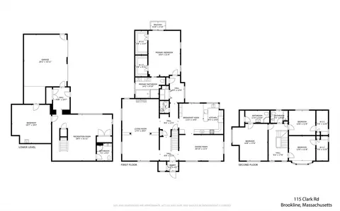 Floorplan - 115 Clark Rd, Brookline, MA 02445 photo 1 of 1