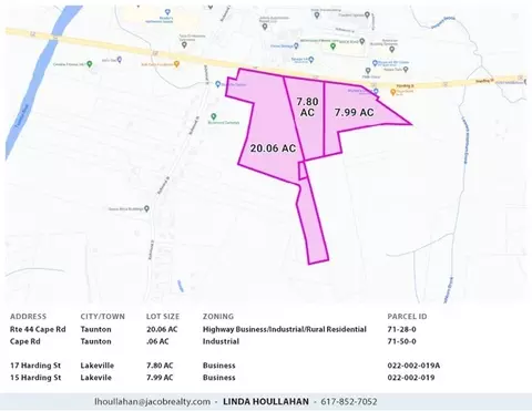 5 Parcels Cape Highway Route 44, Taunton, MA 02780