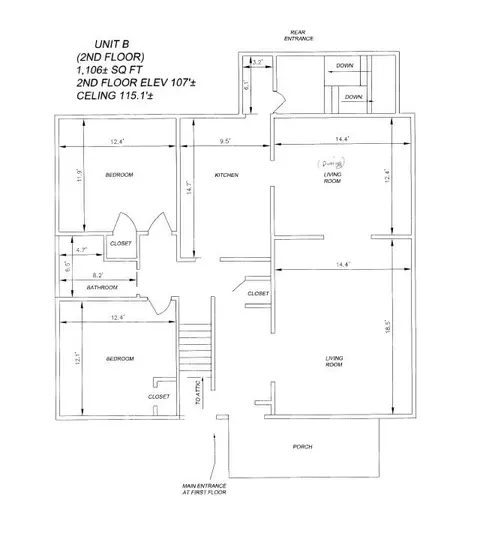 Floorplan - 211 June St #2, Worcester, MA 01602 photo 1 of 2