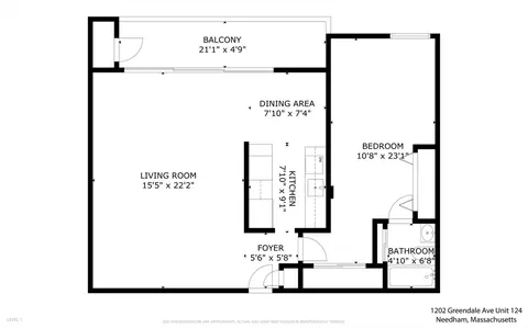 Floorplan - 1202 Greendale Ave #124, Needham, MA 02492 photo 1 of 1