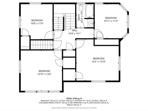 Floorplan - 445 Madison St, Fall River, MA 02720 photo 3 of 5