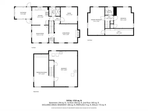 Floorplan - 25 Wakefield St, Reading, MA 01867 photo 1 of 1