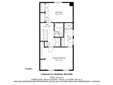 Floorplan - 2 Denmark Ln #2, Needham, MA 02492 photo 2 of 3