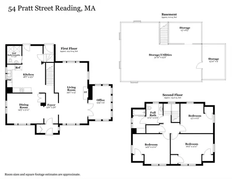 Floorplan - 54 Pratt St, Reading, MA 01867 photo 1 of 1