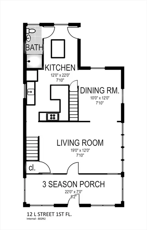 Floorplan - 12 L St, Hull, MA 02045 photo 1 of 2