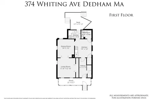 Floorplan - 374 Whiting Ave, Dedham, MA 02026 photo 1 of 3