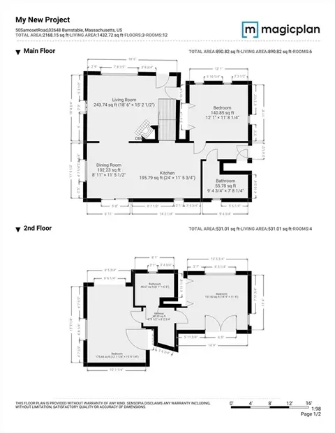 Floorplan - 50 Samoset Rd, Barnstable, MA 02648 photo 2 of 2
