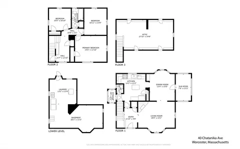 Floorplan - 40 Chatanika Ave, Worcester, MA 01602 photo 1 of 1