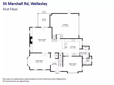 Floorplan - 35 Marshall Rd, Wellesley, MA 02482 photo 1 of 4