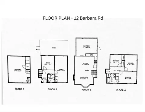 Floorplan - 12 Barbara Rd, Canton, MA 02021 photo 1 of 1
