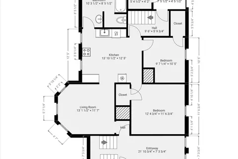Floorplan - 15 Steele St, Worcester, MA 01607 photo 1 of 4