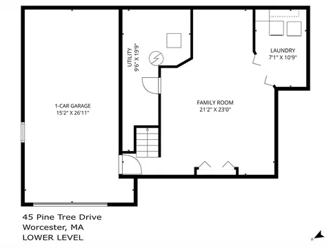 Floorplan - 45 Pine Tree Dr, Worcester, MA 01609 photo 2 of 2