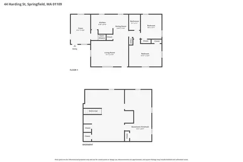 Floorplan - 44 Harding St, Springfield, MA 01109 photo 1 of 1
