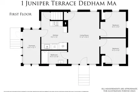 Floorplan - 1 Juniper Ter, Dedham, MA 02026 photo 1 of 4
