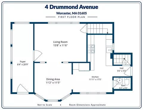 Floorplan - 4 Drummond Ave, Worcester, MA 01605 photo 2 of 3