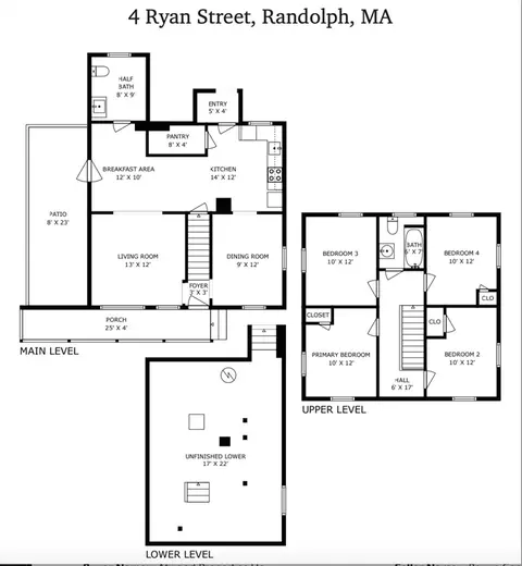 Floorplan - 4 Ryan St, Randolph, MA 02368 photo 1 of 1