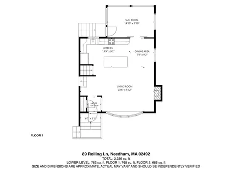 Floorplan - 89 Rolling Ln, Needham, MA 02492 photo 4 of 4