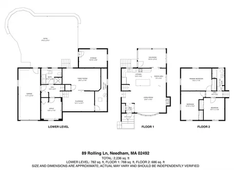 Floorplan - 89 Rolling Ln, Needham, MA 02492 photo 1 of 3