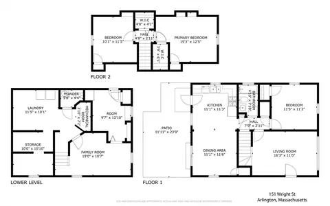 Floorplan - 151 Wright St, Arlington, MA 02474 photo 1 of 1