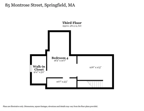 Floorplan - 85 Montrose St, Springfield, MA 01109 photo 4 of 5