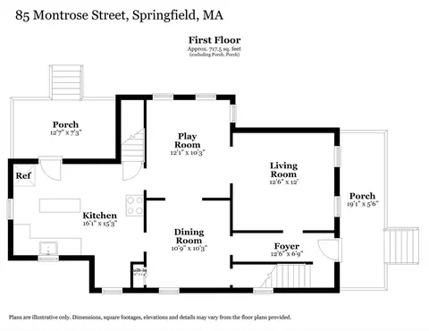 Floorplan - 85 Montrose St, Springfield, MA 01109 photo 2 of 5