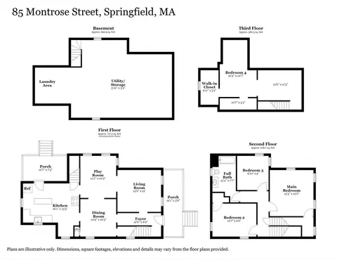 Floorplan - 85 Montrose St, Springfield, MA 01109 photo 1 of 5