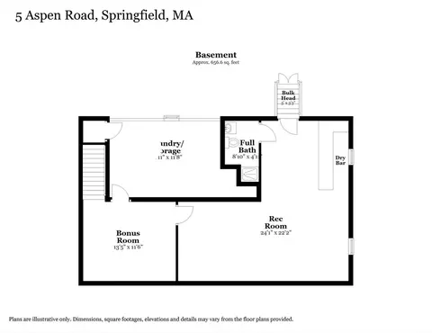 Floorplan - 5 Aspen Rd, Springfield, MA 01128 photo 2 of 2