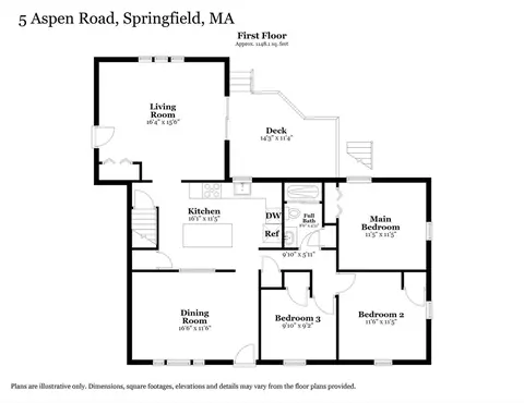 Floorplan - 5 Aspen Rd, Springfield, MA 01128 photo 1 of 2