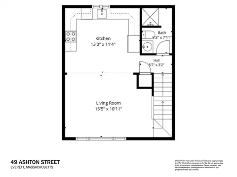 Floorplan - 49 Ashton St # R, Everett, MA 02149 photo 3 of 4