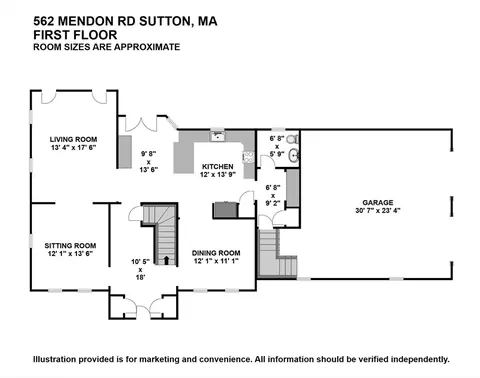 Floorplan - 562 Mendon Rd, Sutton, MA 01590 photo 1 of 3