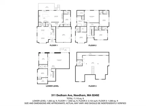 Floorplan - 311 Dedham Ave, Needham, MA 02492 photo 1 of 1