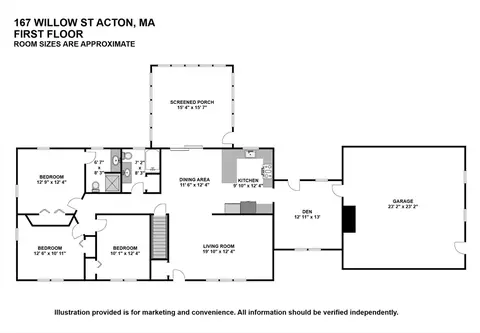 Floorplan - 167 Willow St, Acton, MA 01720 photo 1 of 1
