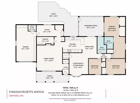 Floorplan - 9 Massachusetts Ave, Danvers, MA 01923 photo 1 of 1