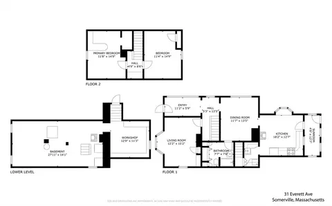 Floorplan - 31 Everett Ave, Somerville, MA 02145 photo 1 of 1