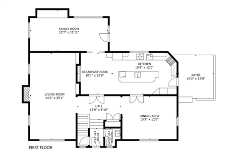 Floorplan - 52 Clinton Rd, Brookline, MA 02445 photo 1 of 3